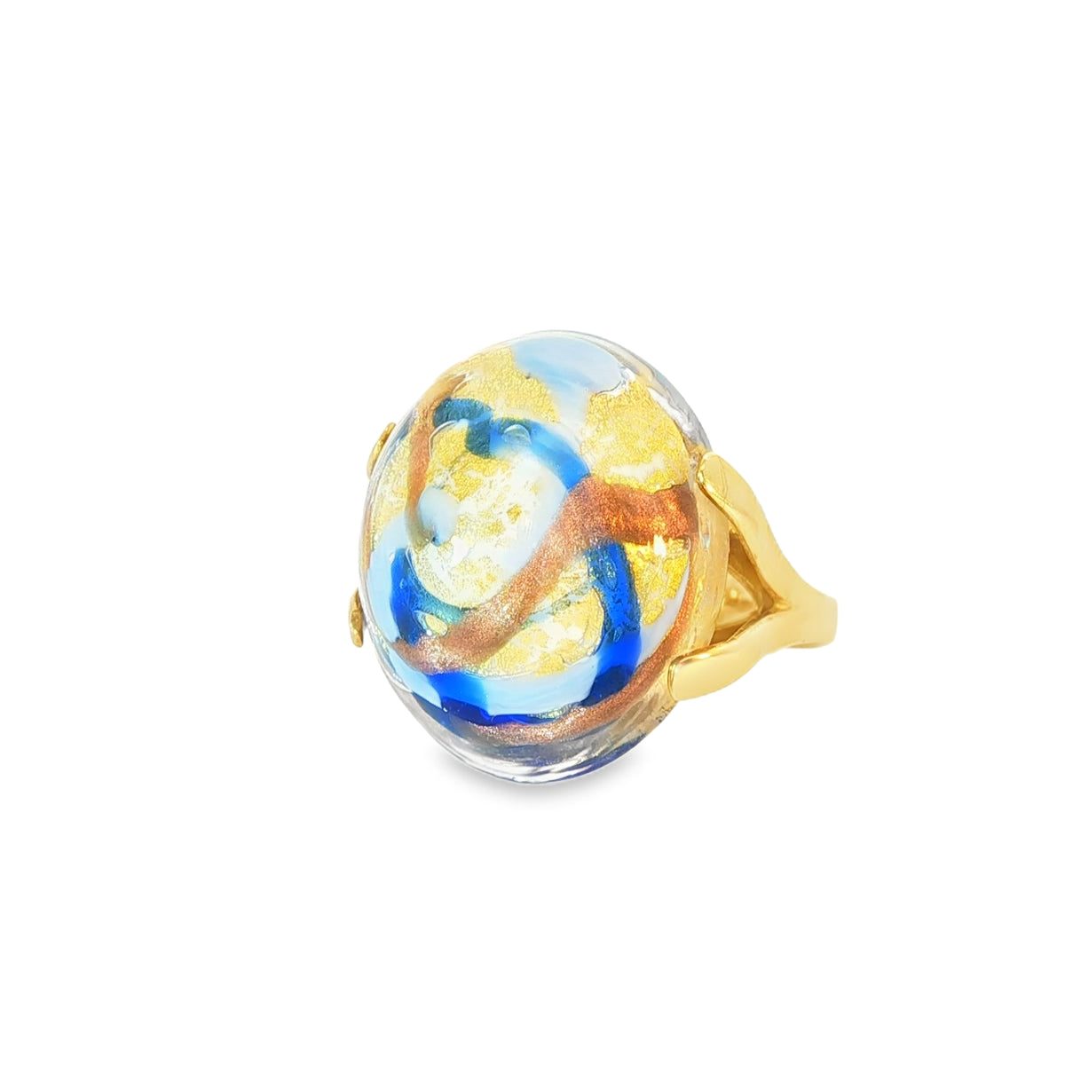 Ring mit Murano-Glas mind. 8,3g in Gold 375