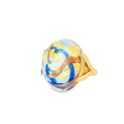 Ring mit Murano-Glas mind. 8,3g in Gold 375
