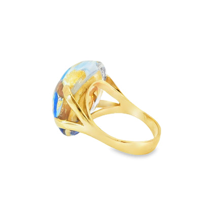 Ring mit Murano-Glas mind. 8,3g in Gold 375