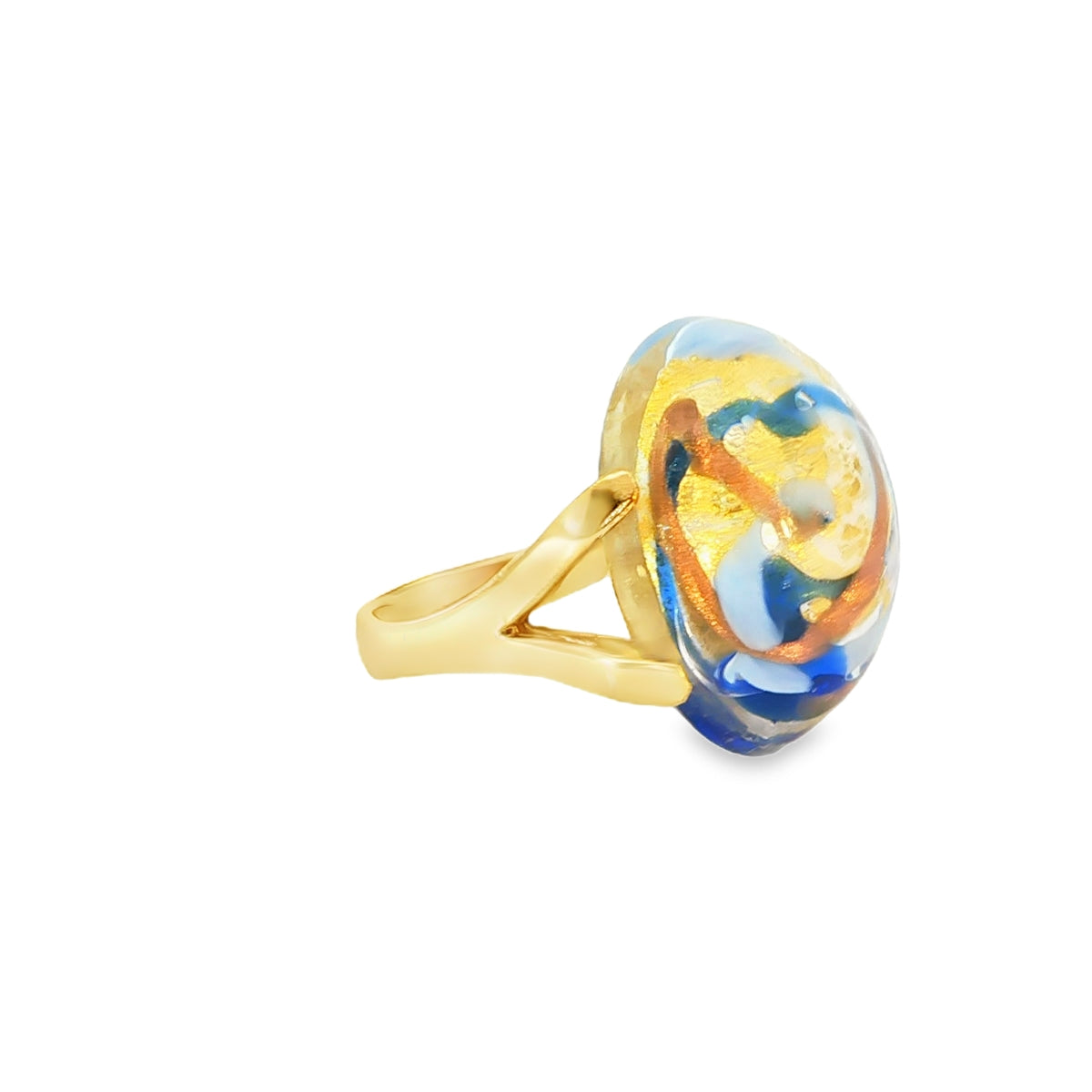 Ring mit Murano-Glas mind. 8,3g in Gold 375