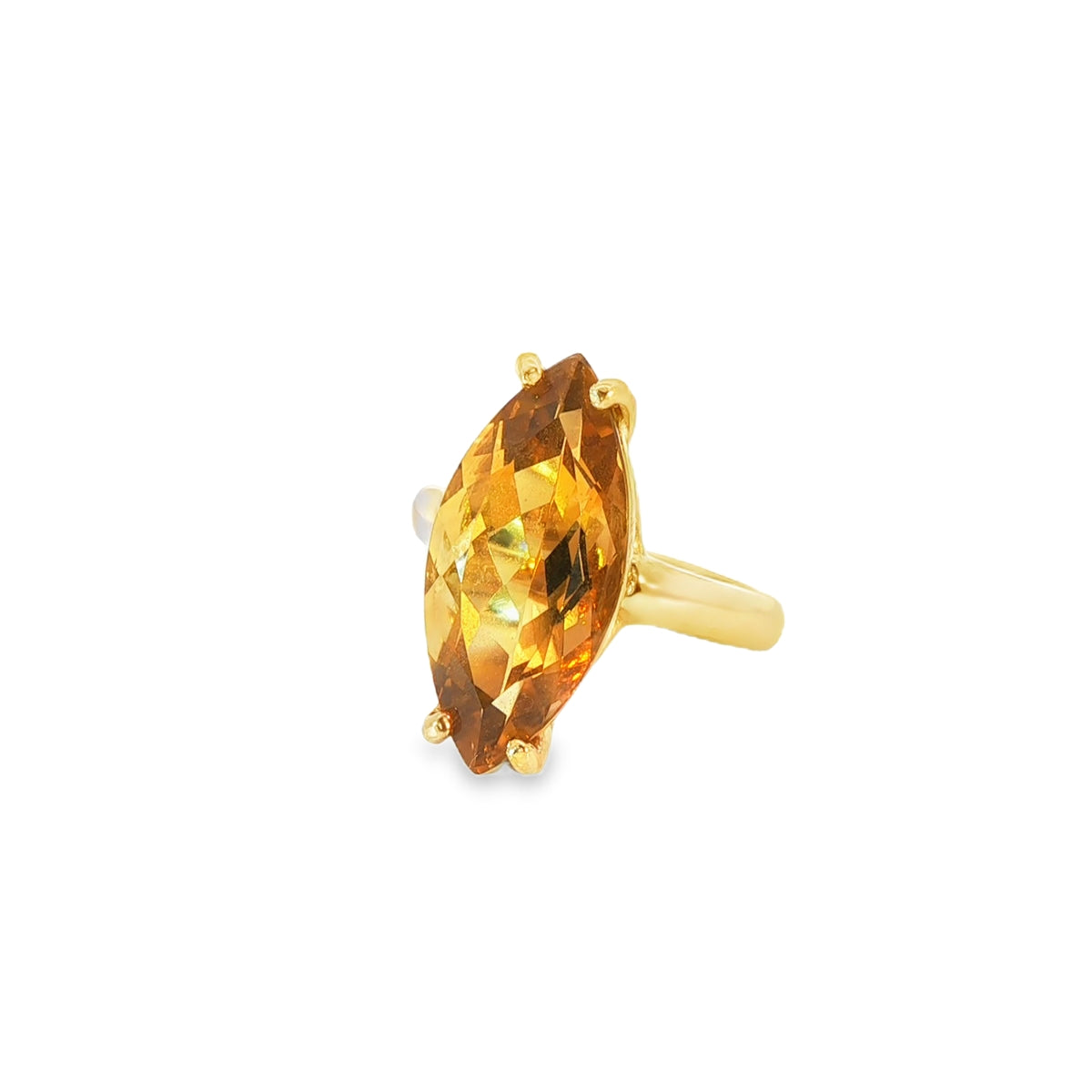 Ring mit Citrin mind. 5,4g in Gold 375