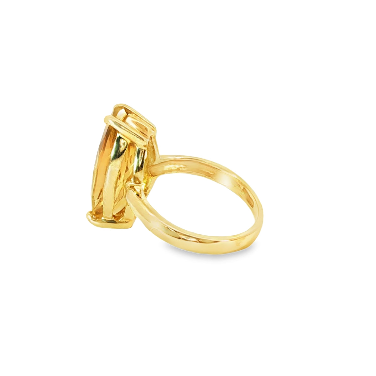 Ring mit Citrin mind. 5,4g in Gold 375