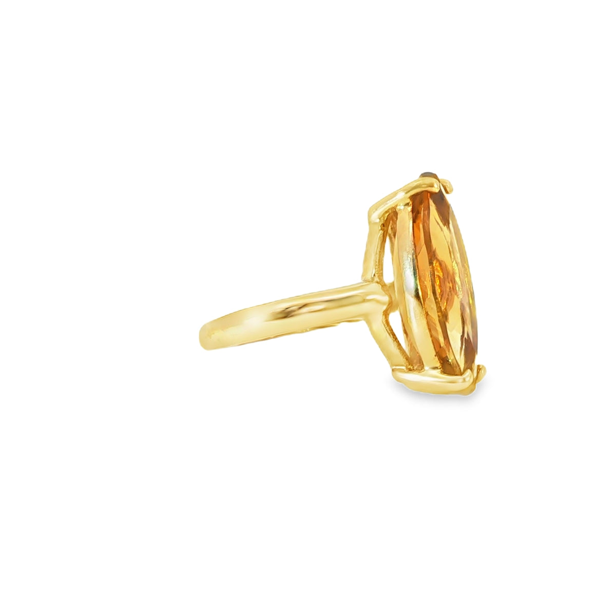 Ring mit Citrin mind. 5,4g in Gold 375