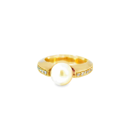 Ring in Gold 585 mit Perle & Brillanten