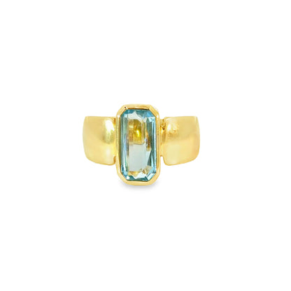 Ring in Gold 585 mit Blautopas