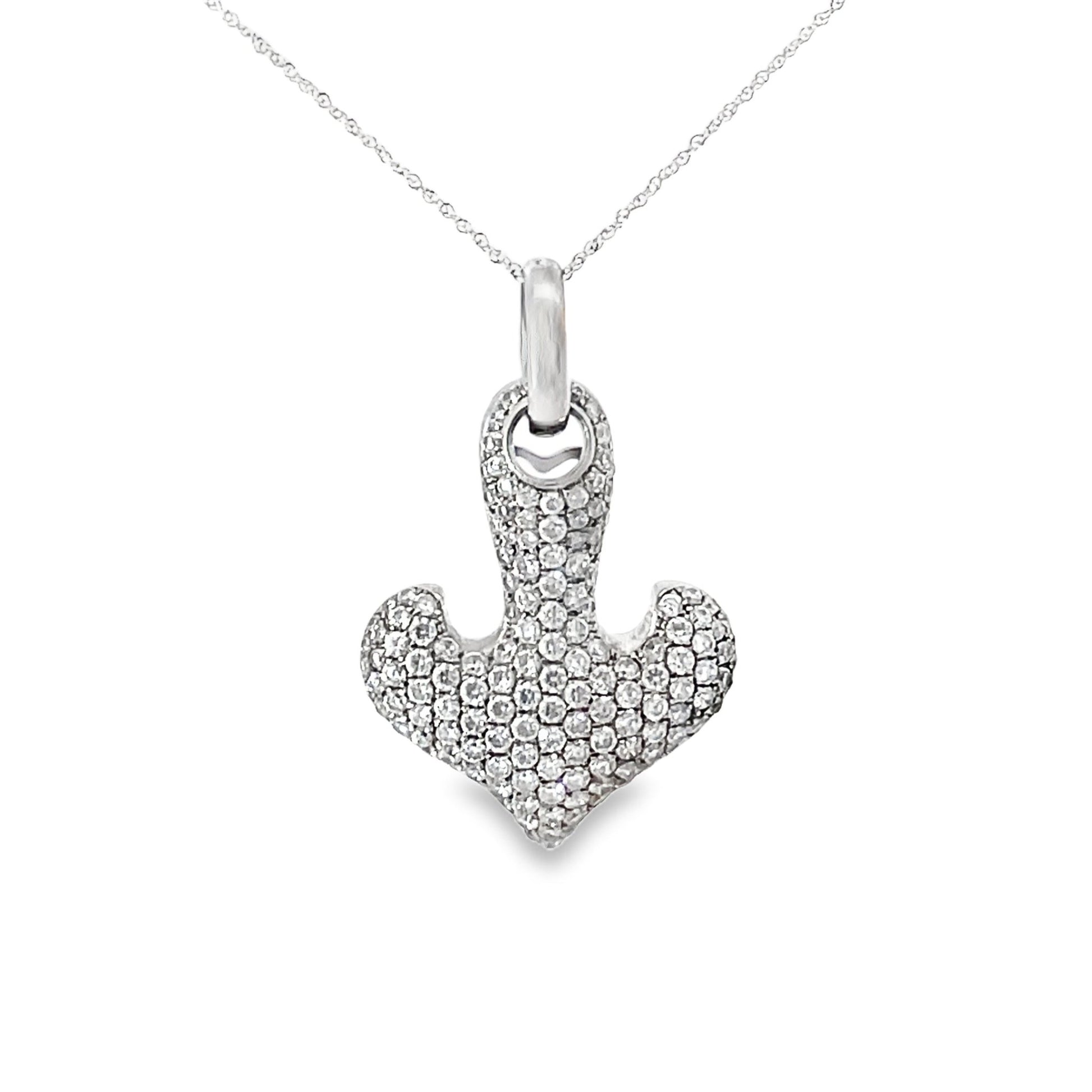 Anhänger Anker mit Zirkonia in Silber 925 - JUWEL1