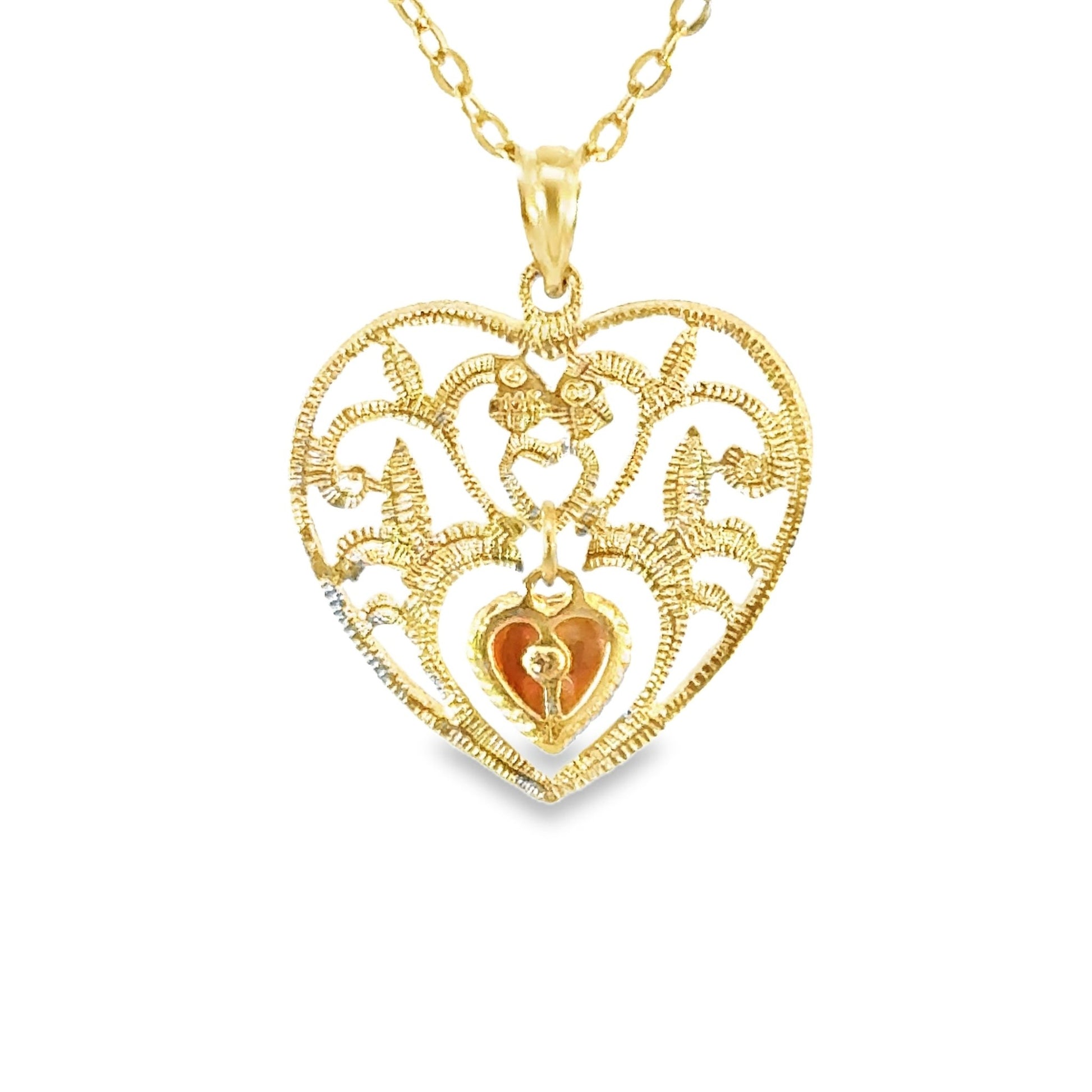 Anhänger Vintage Herz in Gold 585 - JUWEL1