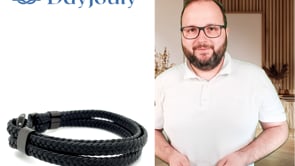 Lederarmband schwarz Sydney