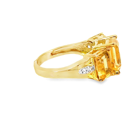 Ring Harry Ivens mit Citrine und Zirkonias in Silber 925 - JUWEL1