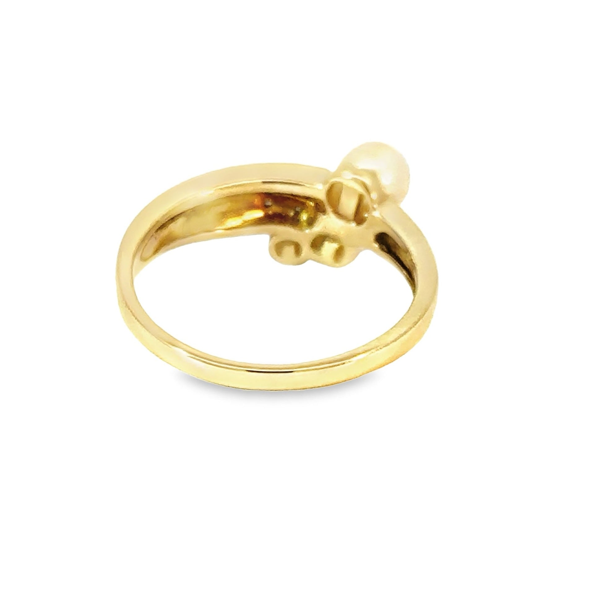 Ring mit 2 Diamanten & 3 Perlen mind. 3,8g in Gold 333 - JUWEL1