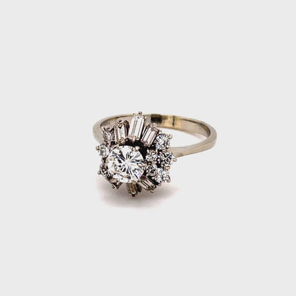 Ring mit 17 Diamanten zus. ca. 1,20ct Weißgold 750