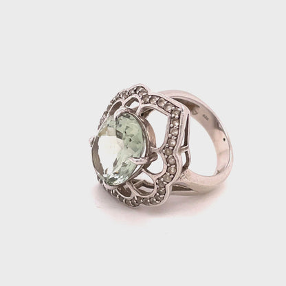 Ring mit grünen Amethyst Silber 925