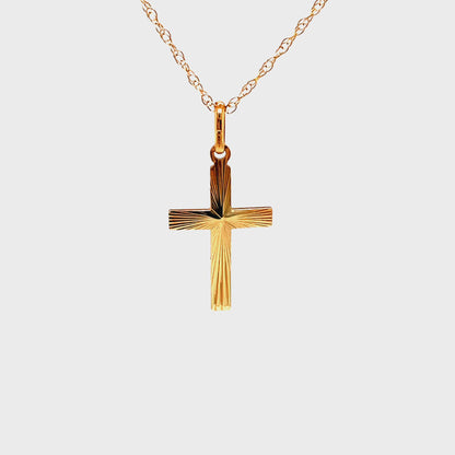 Anhänger Kreuz mind. 0.85g Gold 375