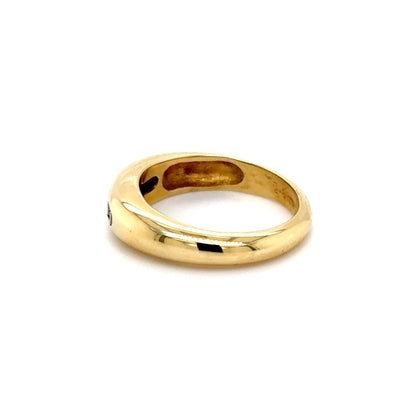 585 Goldring mit 1 Smaragd und 4 Diamanten mind. 5,6g - JUWEL1