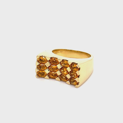 Ring mit Citrin mind. 13,7g Gold 750