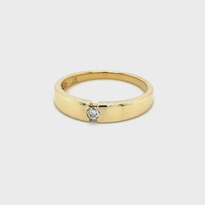 Ring 1 Solitär Brillant ca. 0,10 ct Gold 375