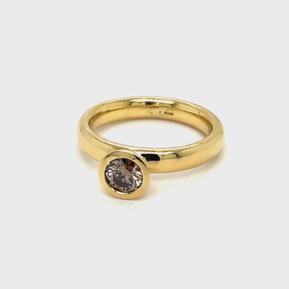 Ring mit 1 Solitär Brillant ca. 0,25 ct Gold 750