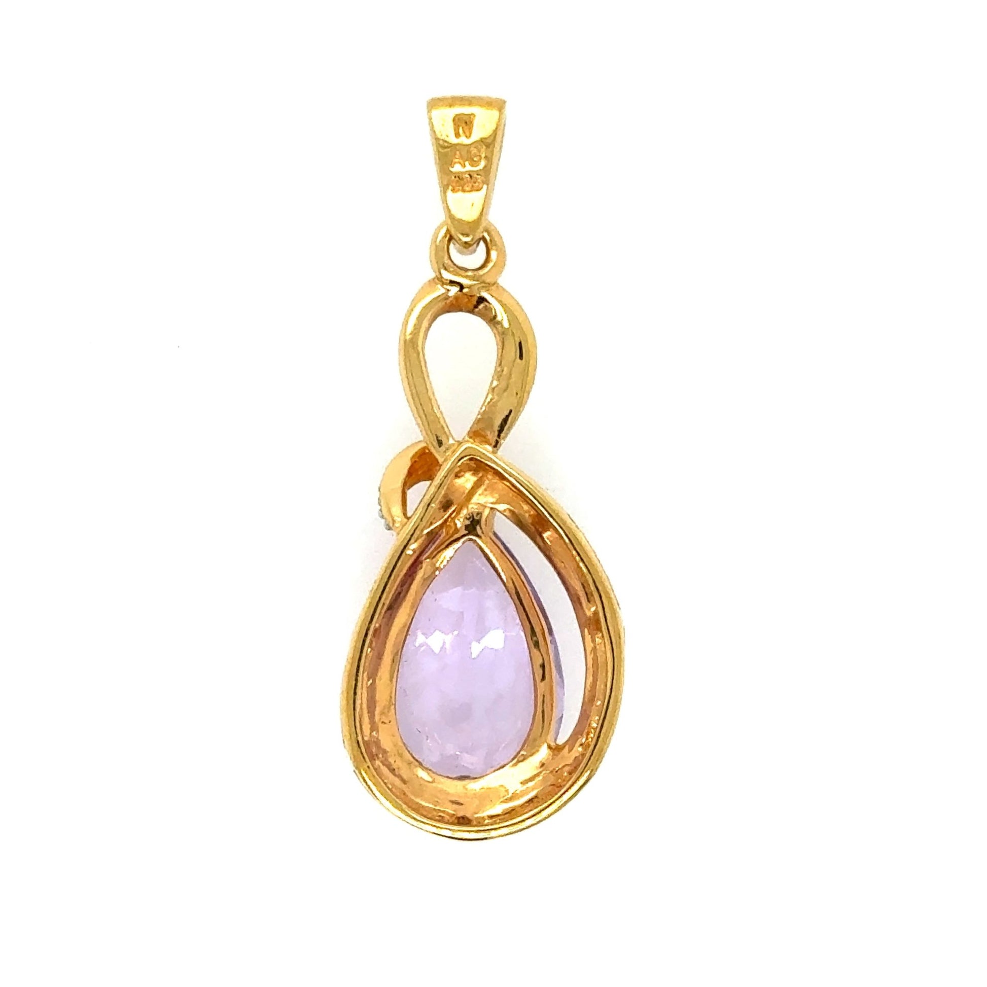 Anhänger 1 Amethyst vergoldet in Silber 925 - JUWEL1