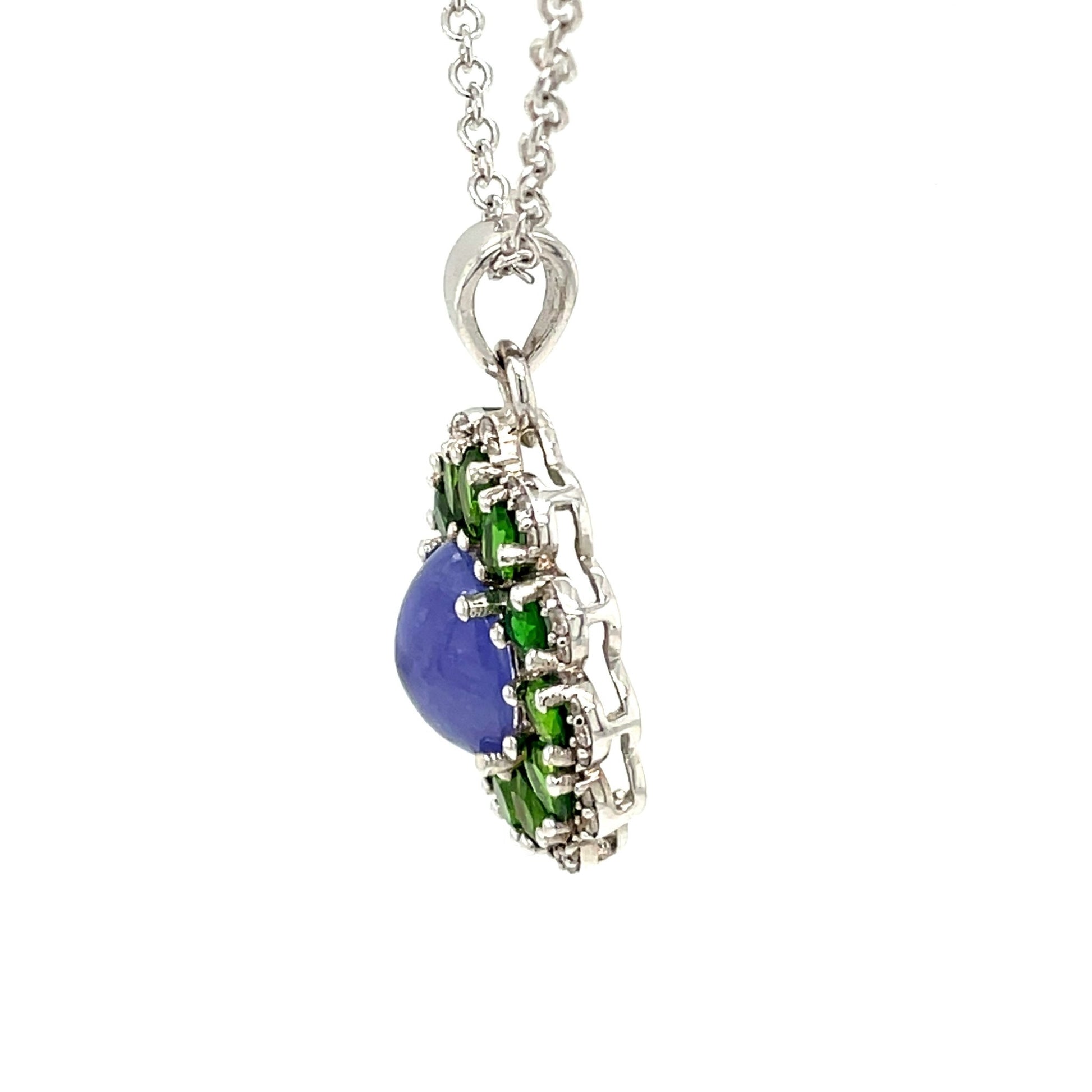 Anhänger mit Tansanit & Peridot in Silber 925 - JUWEL1