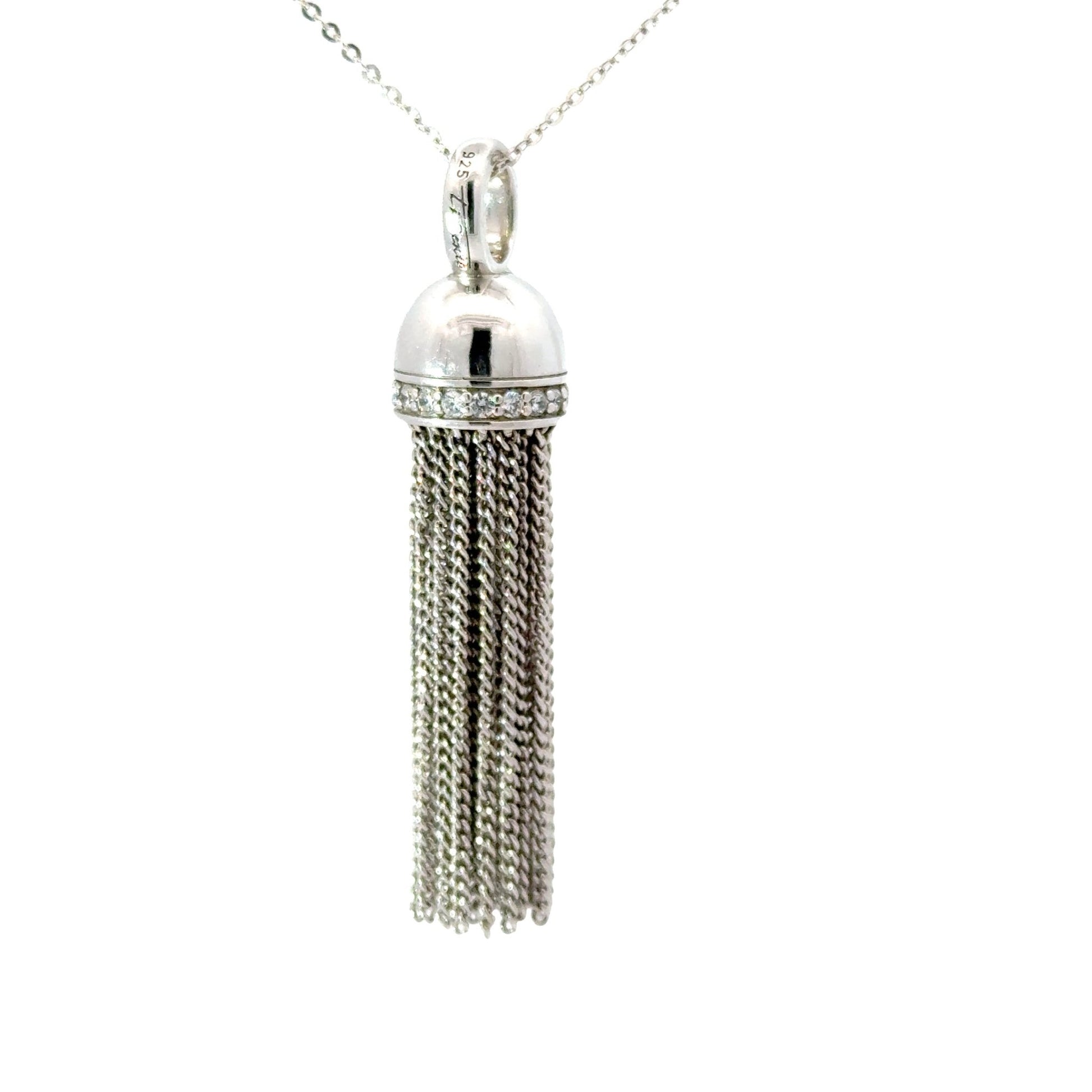 Anhänger Quaste mit 20 Zirkonia TI SENTO in Silber 925 - JUWEL1
