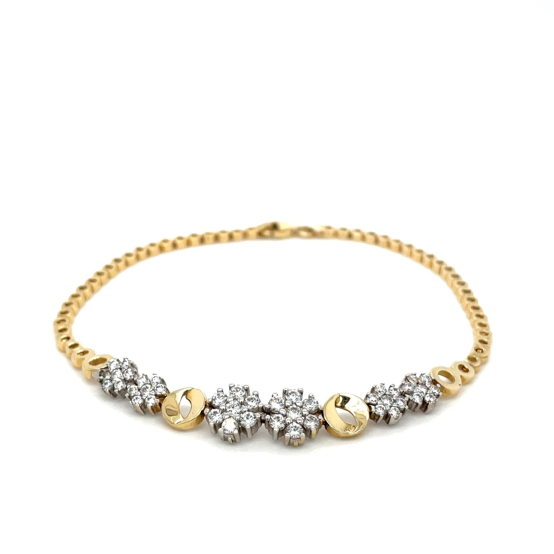 Armband mit 42 Zirkonia mind. 6,0g Gold 585 - JUWEL1