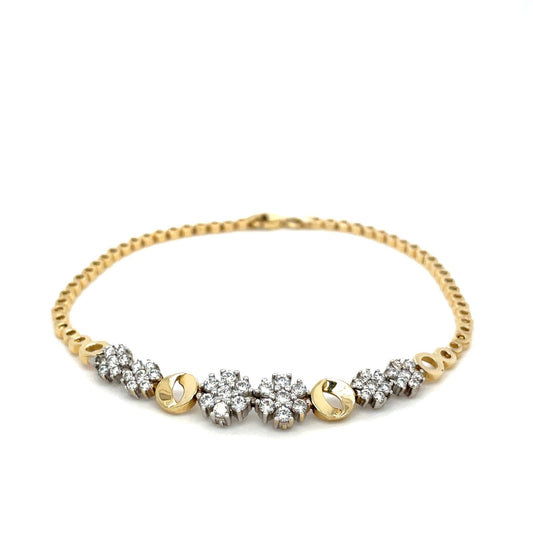 Armband mit 42 Zirkonia mind. 6,0g Gold 585 - JUWEL1
