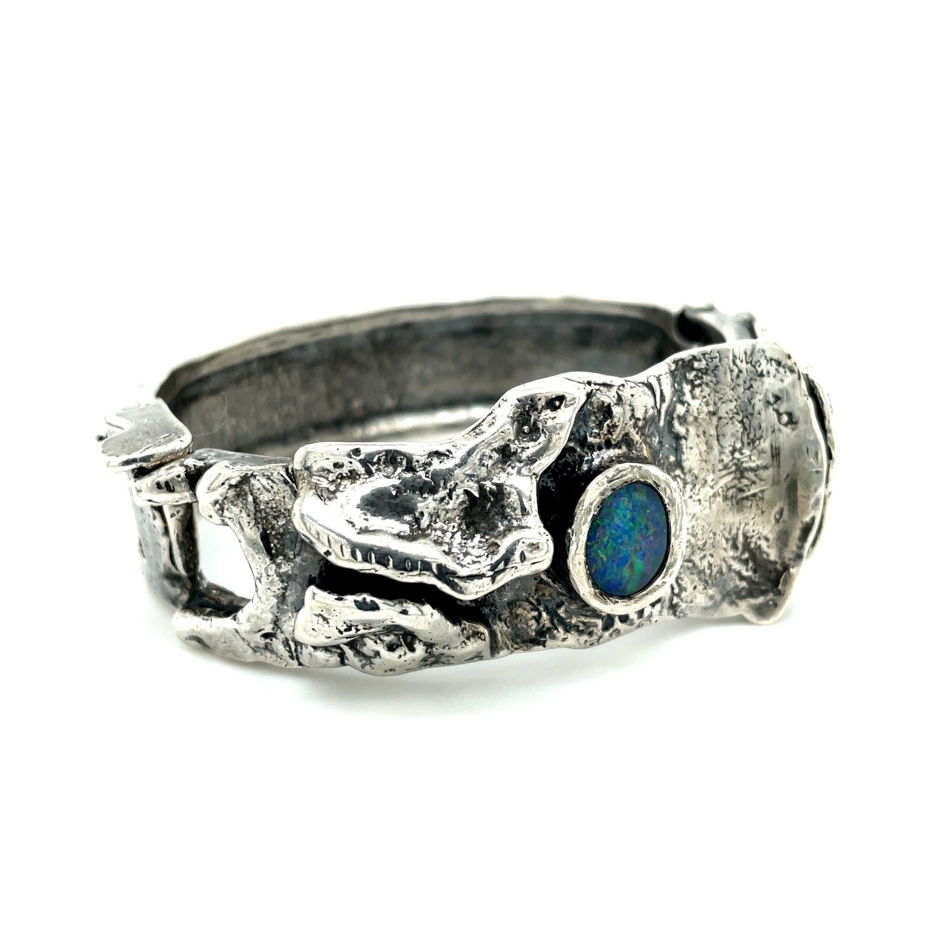 Armband mit Opal-Triblette Handarbeit in Silber 835 - JUWEL1