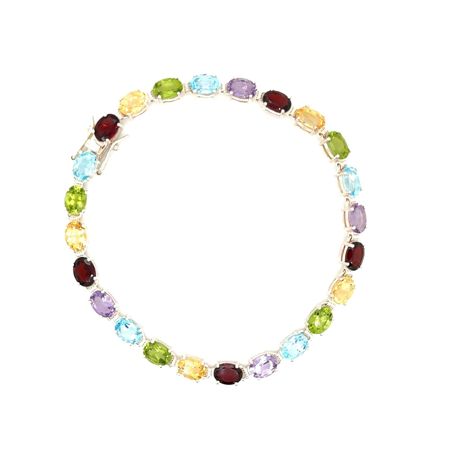 Armband Multicolor mit 24 synthetischen Steinen in Silber 925 - JUWEL1