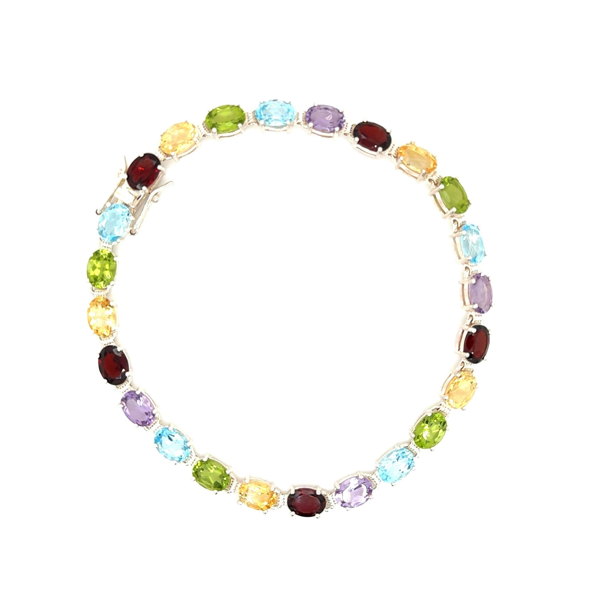 Armband Multicolor mit 24 synthetischen Steinen in Silber 925 - JUWEL1