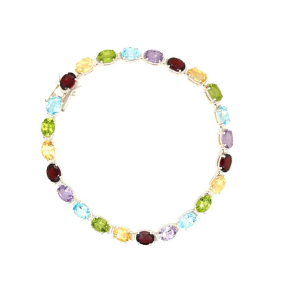 Armband Multicolor mit 24 synthetischen Steinen in Silber 925 - JUWEL1