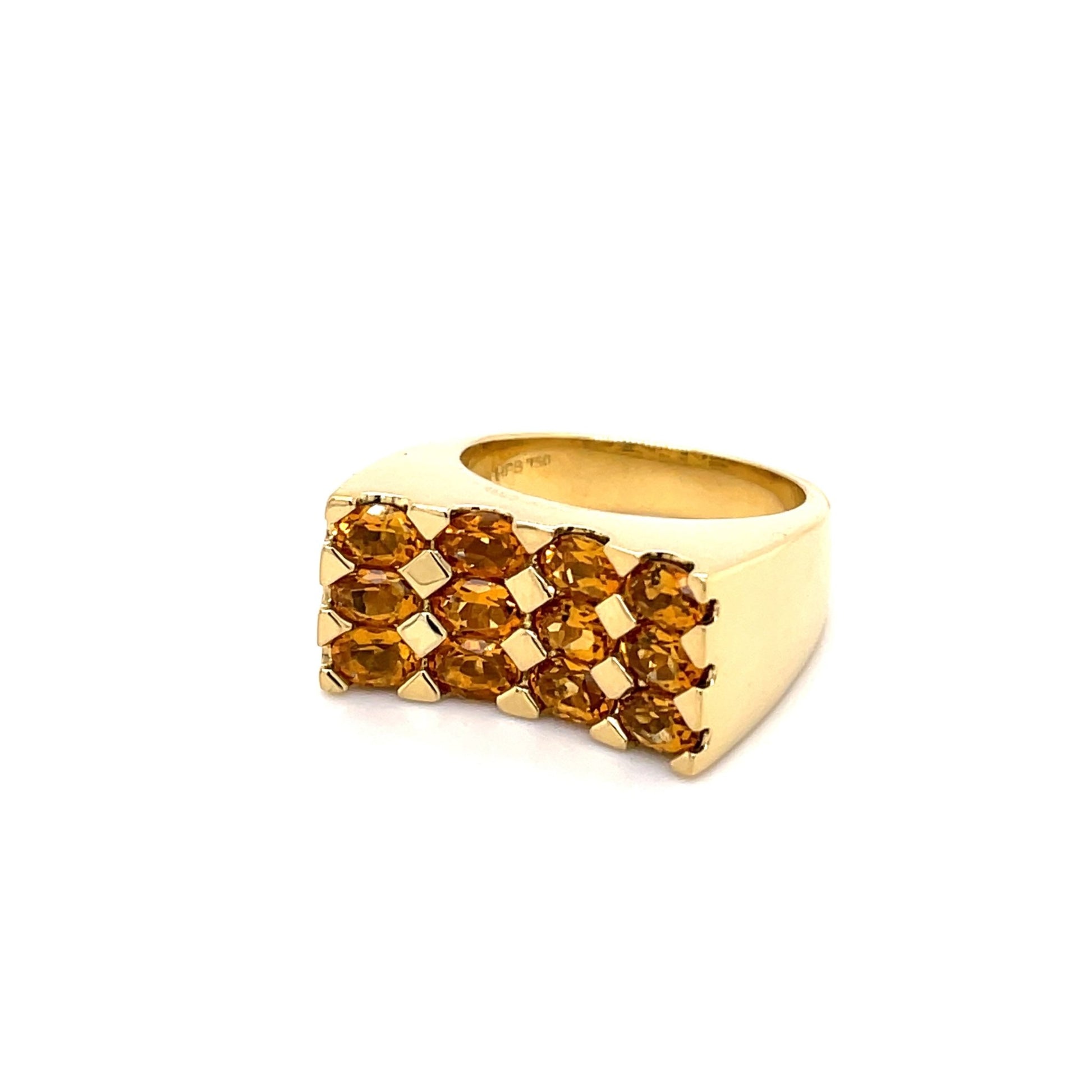 Citrin Ring poliert mind. 13,7g Gold 750 - JUWEL1