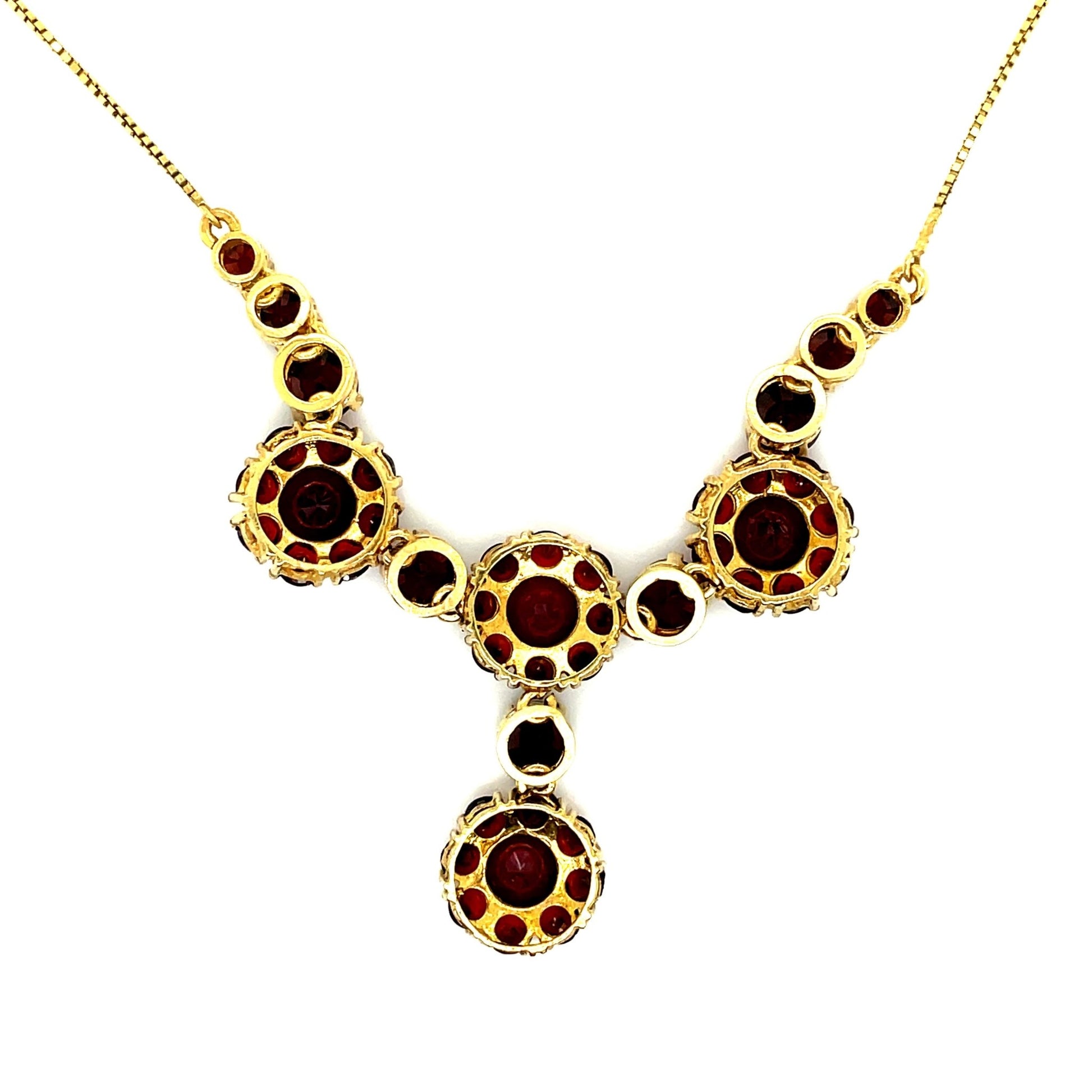 Collier mit 37 Granate in Gold 333 - JUWEL1
