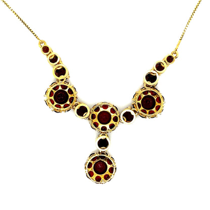 Collier mit 37 Granate in Gold 333 - JUWEL1