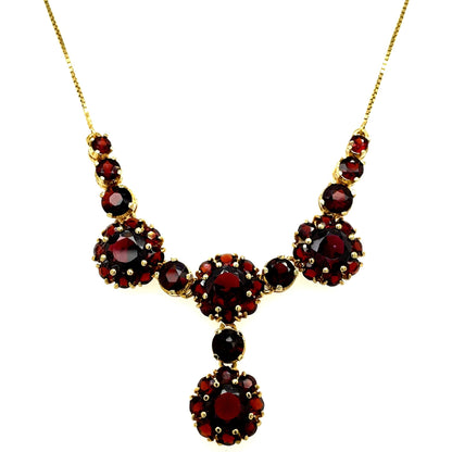 Collier mit 37 Granate in Gold 333 - JUWEL1
