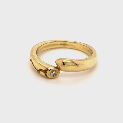 Ring mit 1 Brillant mind. 5,0g Gold 585
