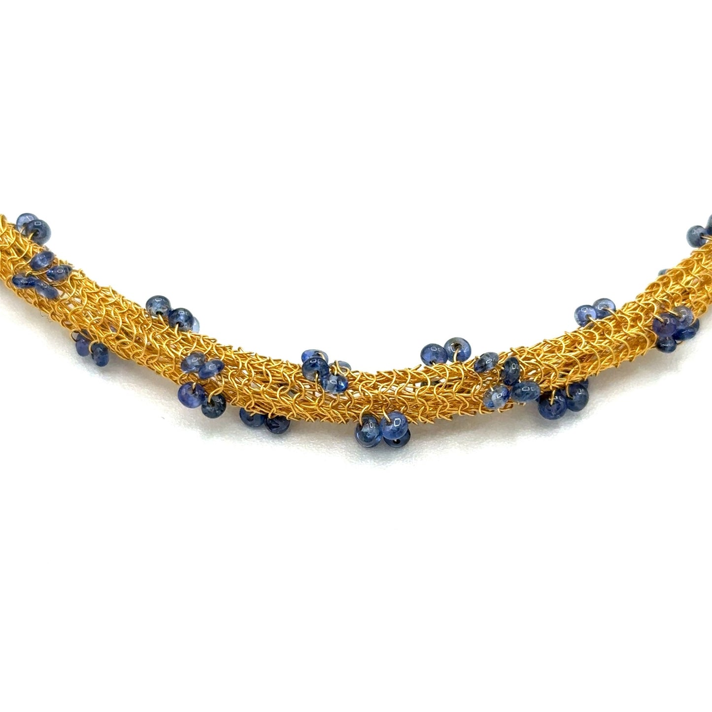 Exklusives Gold-Collier mit Saphiren mind. 31,7g gewirkt in Gold 900 - JUWEL1