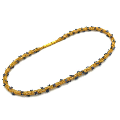 Exklusives Gold-Collier mit Saphiren mind. 31,7g gewirkt in Gold 900 - JUWEL1
