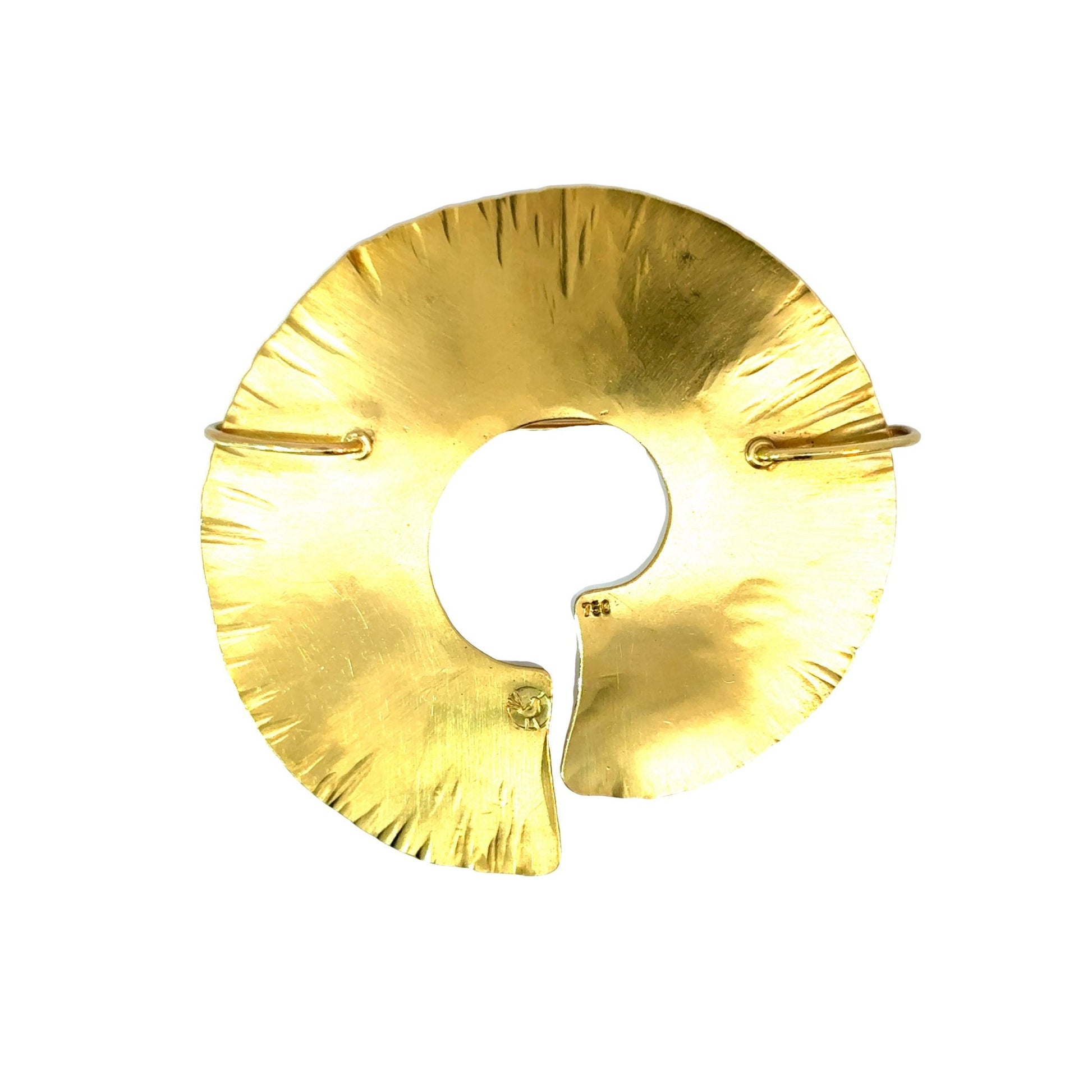 Geschmiedete Goldbrosche 750 von Ulrike Hofmann-Schüll - JUWEL1