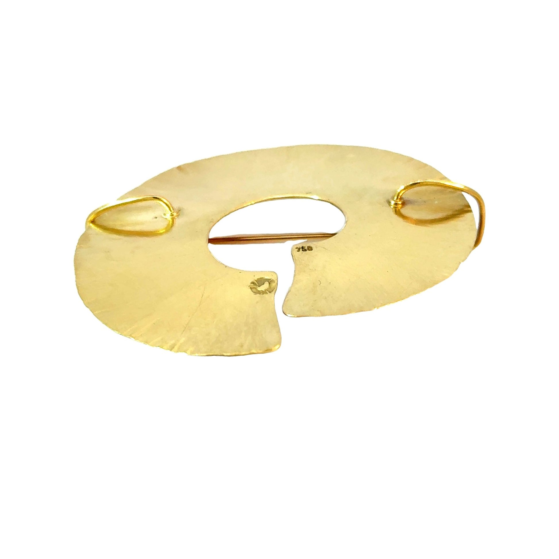 Geschmiedete Goldbrosche 750 von Ulrike Hofmann-Schüll - JUWEL1