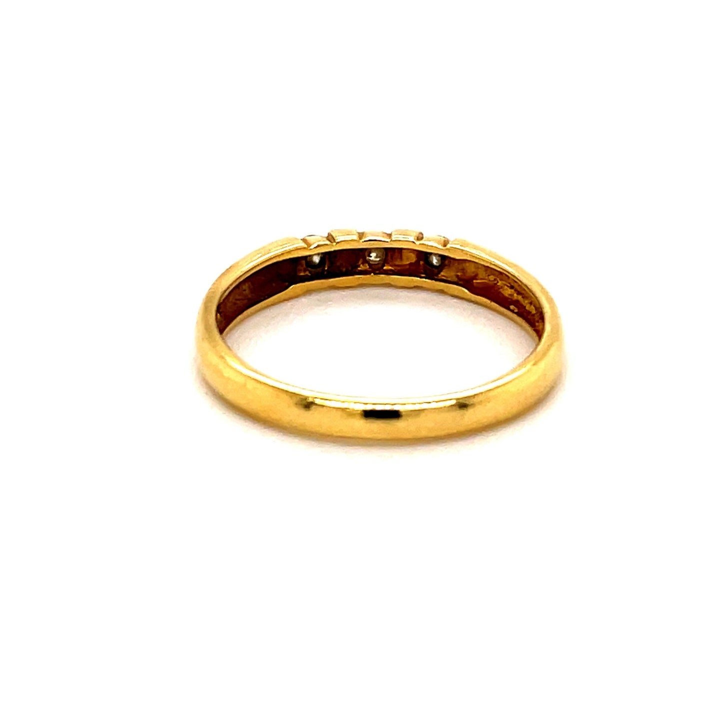 Goldring mind. 3,5 g mit 3 Brillanten ca. 6,3 ct Gold 750 - JUWEL1