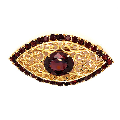 Granatbrosche Gold 750 - JUWEL1