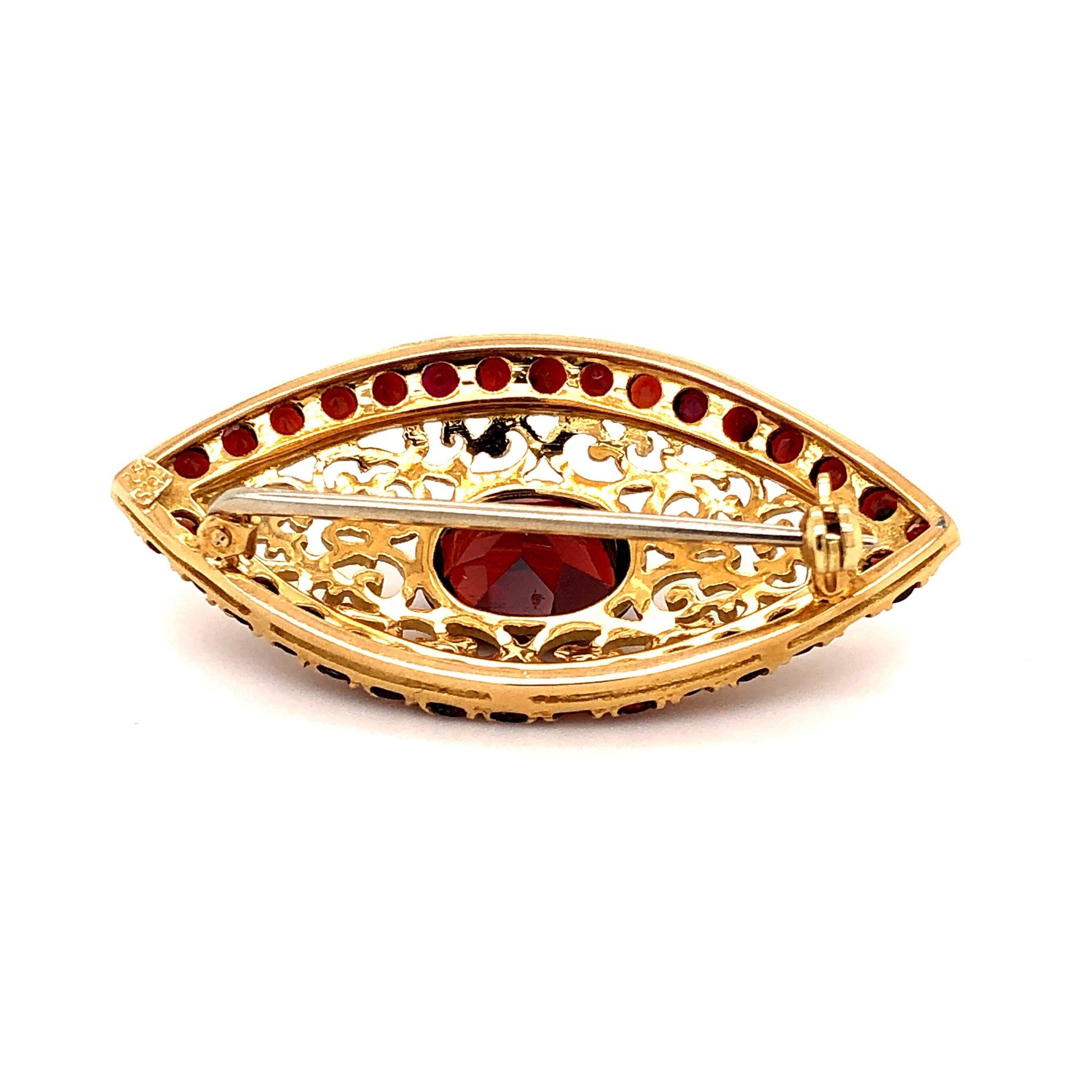 Granatbrosche Gold 750 - JUWEL1