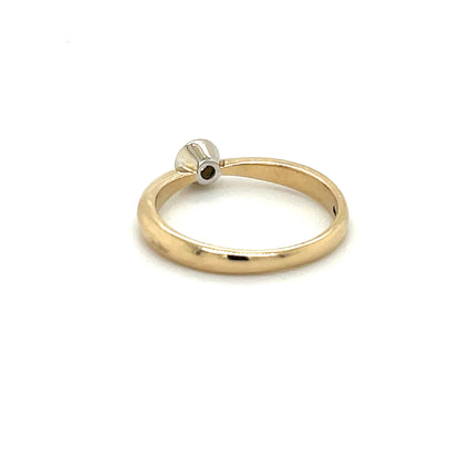 Ring mit 1 Solitär Brillant ca. 0,08ct Gold 585