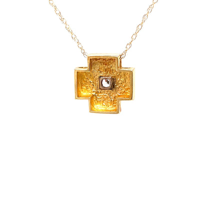 Kreuz Anhänger mit Zirkonia Gold 585 - JUWEL1