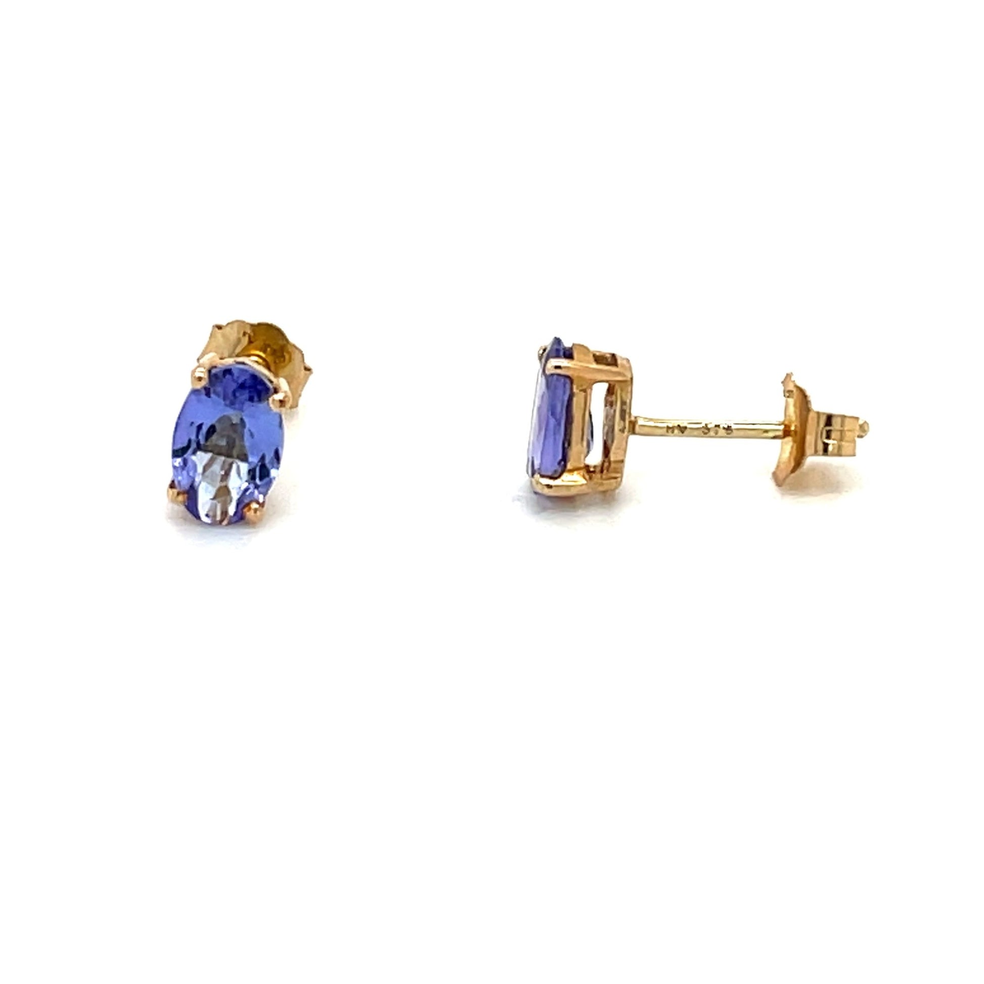 Ohrstecker mit 2 Tansanite Gold 375 - JUWEL1