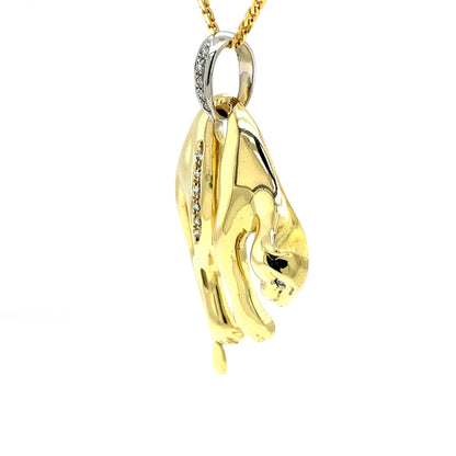 Panther Anhänger mit 12 Brillanten in Gold 750 - JUWEL1