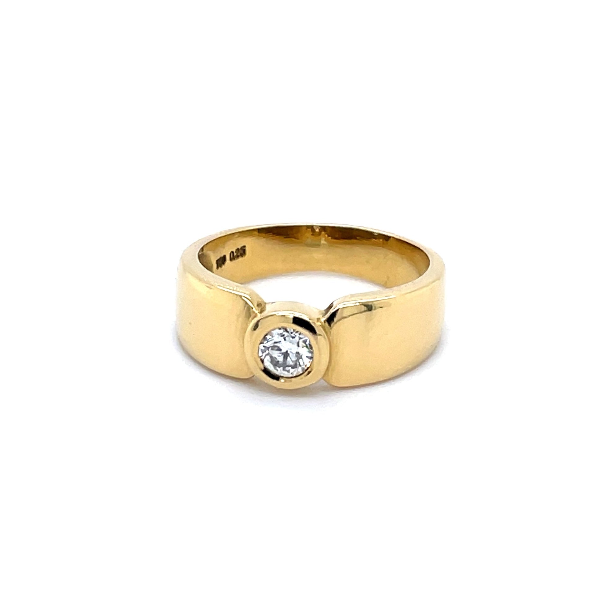 Ring mit 1 Brillant ca. 0,20 ct Gold 750 - JUWEL1