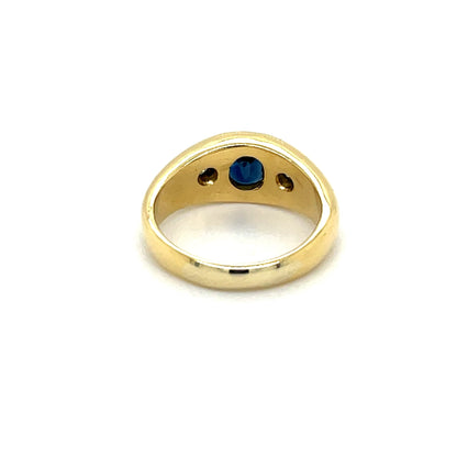 Ring mit 1 Saphir & 2 Brillanten in Gold 750 - JUWEL1