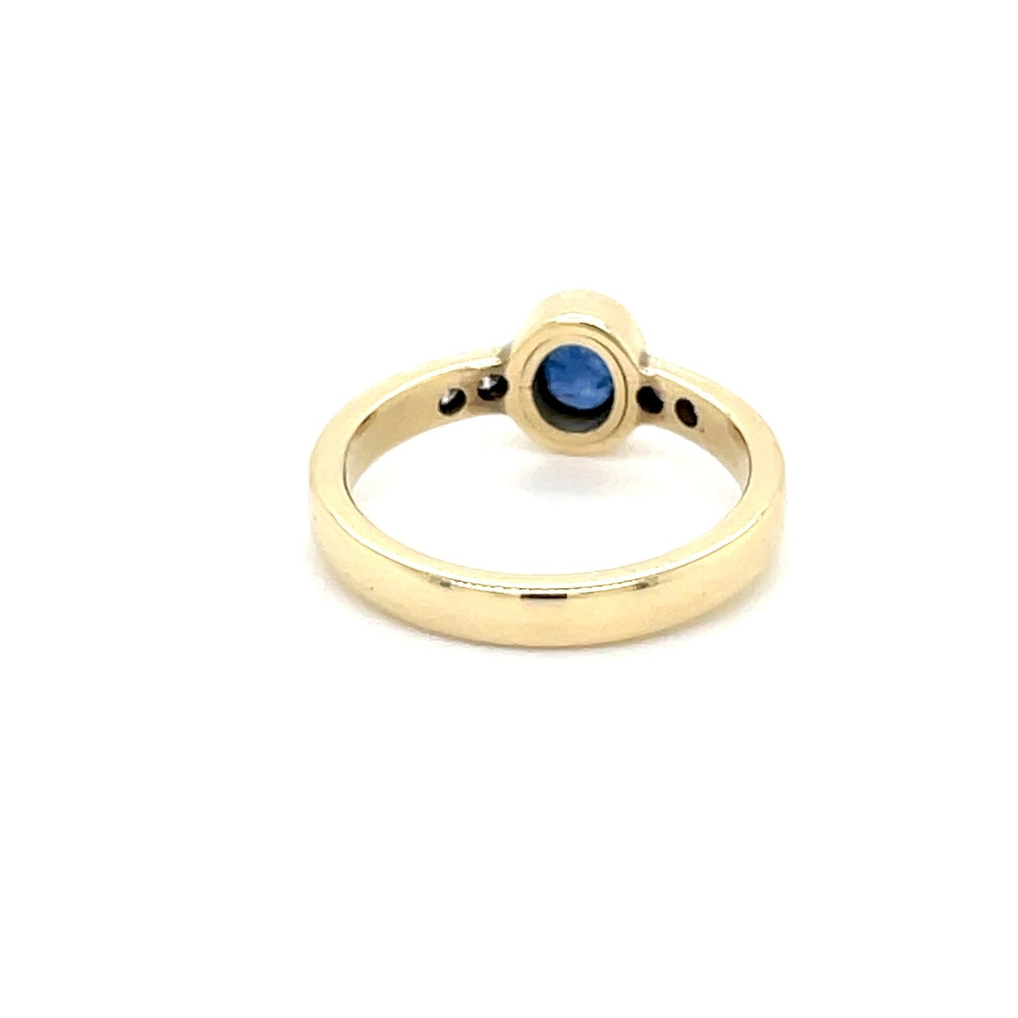 Ring mit 1 Saphir & 4 Diamanten in Gold 585 - JUWEL1