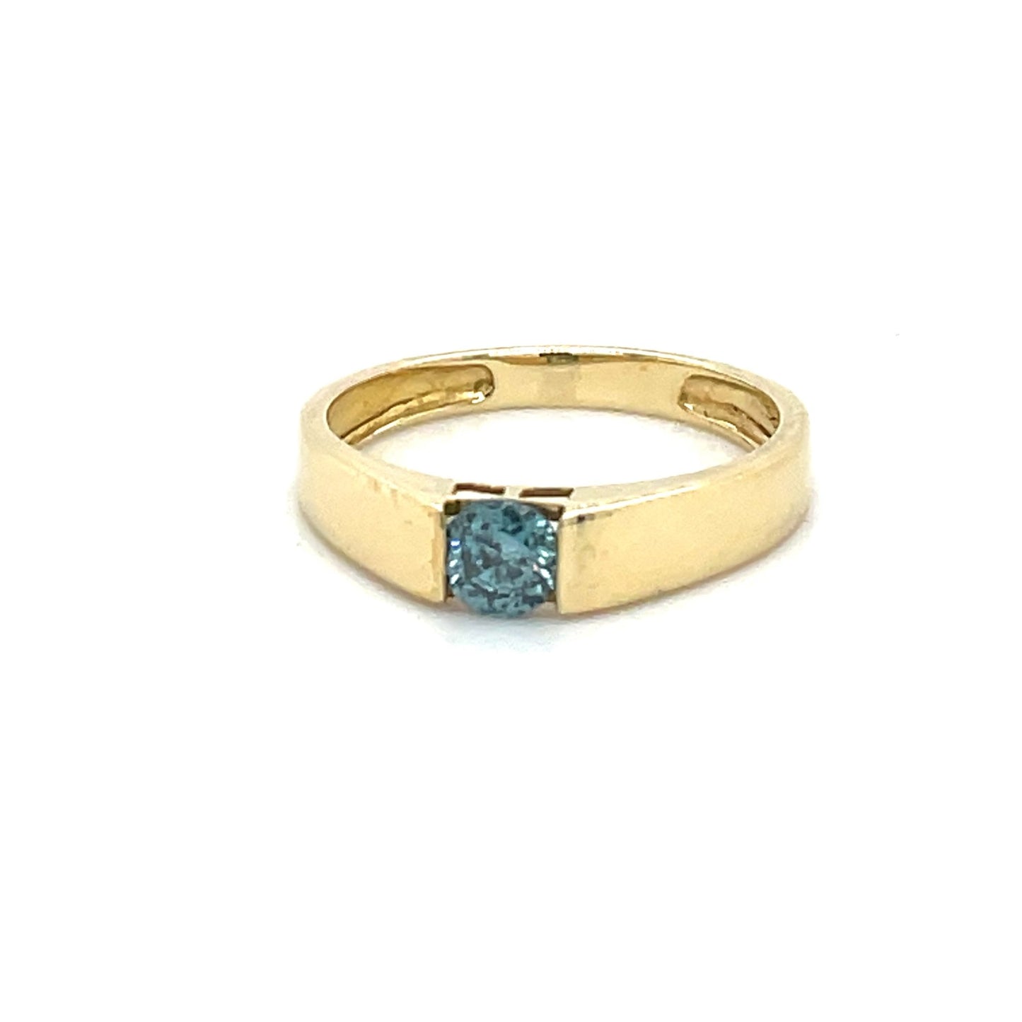Ring mit 1 Sky Blue Brillant in Gold 375 - JUWEL1